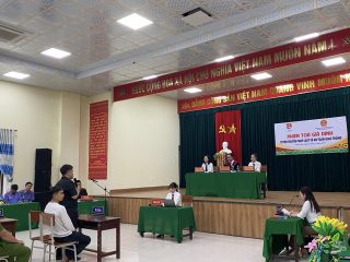 Đoàn xã Chiên Đàn phối hợp Đoàn trường Võ Nguyên Giáp tổ chức phiên tòa giả định tuyên truyền pháp luật